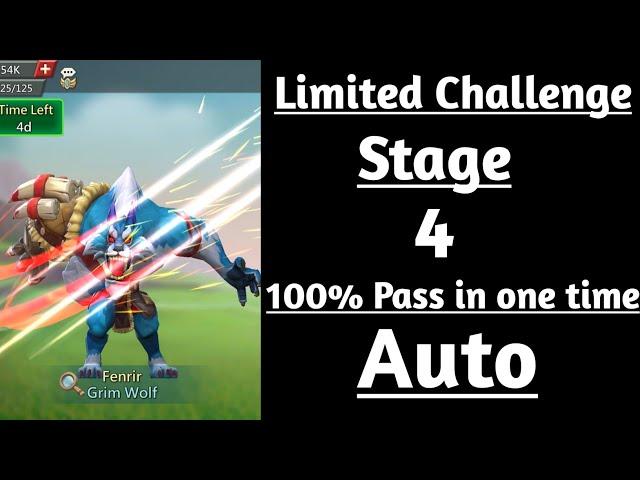 Limited challenge bloodlust stage 4 auto|Grim Wolf Limited Challenge stage 4 lords mobile