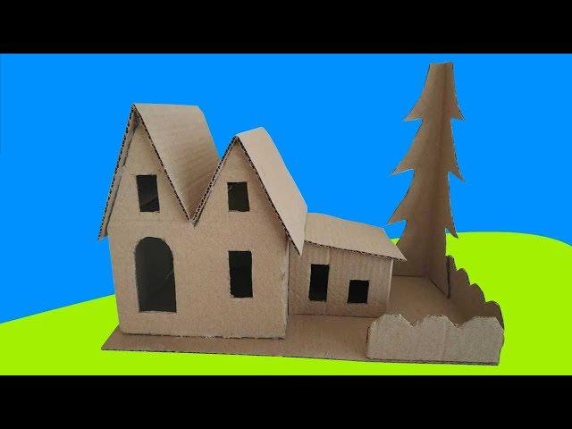 How to make a house of cardboard / house with their own hands