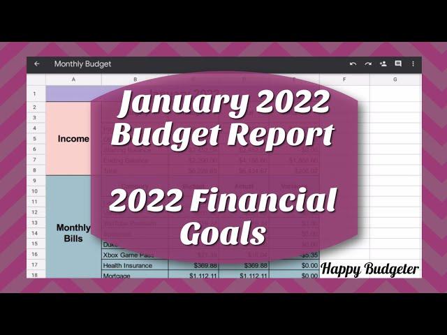 2022 Financial Goals | January Budget Recap | Happy Budgeter