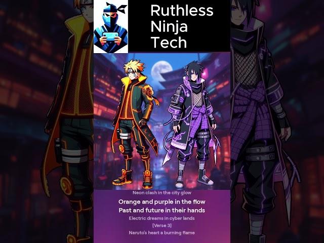 Cyberpunk Naruto and Sasuke - Ruthless Ninja Tech #shorts