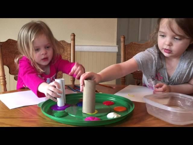 CRAFT & DIY - heart shaped stamps with toilet paper rolls!