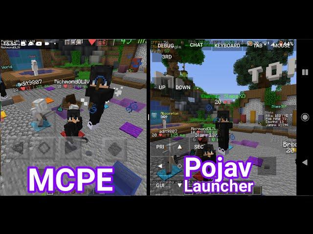 Playing MCPE and PojavLauncher at The Same Time - Minecraft