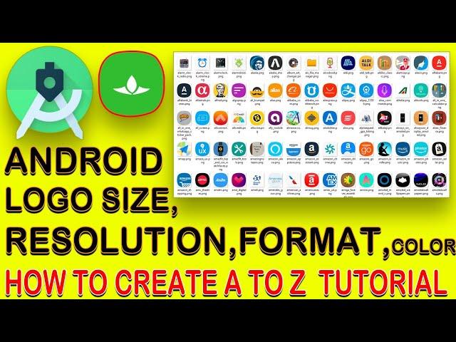 Size, format, resolution, color and how to create Android app icon A To Z tutorial?