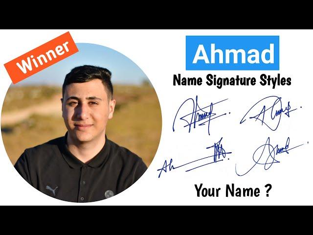  How to draw Ahmad Name Signature | A Name Signature Style | Signature Style Of My Name