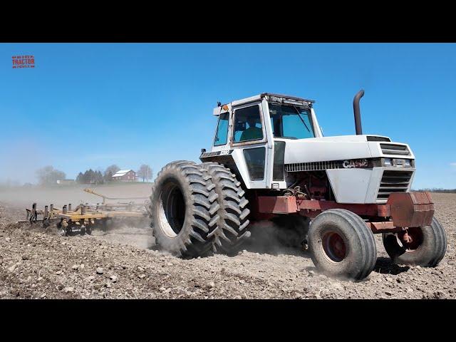 CASE 2390 Tractor Working with a Disc-O-Vator