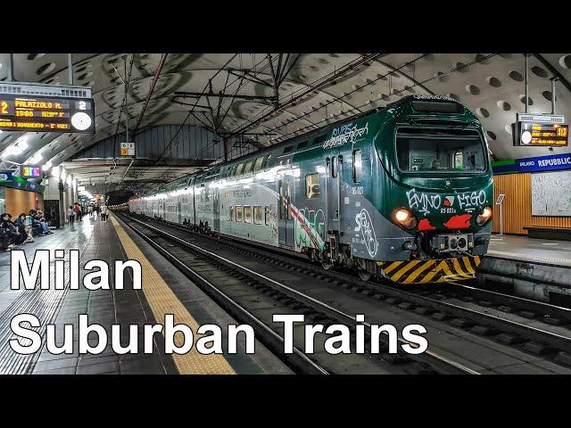  Suburban Trains in Milan (Trenord) (Passante) - Treni suburbani a Milano (4K) (2020)