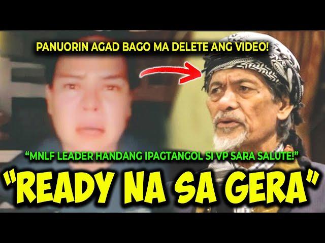 KAKAPASOK LANG LEADER NG MNLF READY NA PARA IPAGTANGOL SI VP SARA! 100K MEMBER READY NA