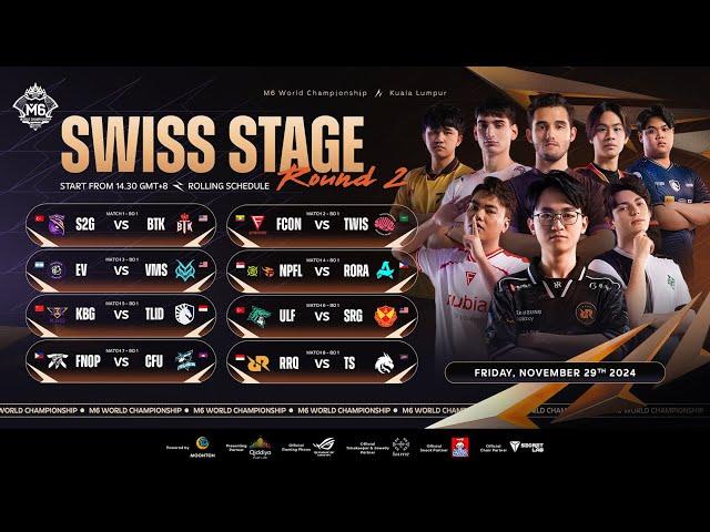 LIVE  | MLBB M6 World Championship | Swiss Stage Day 2