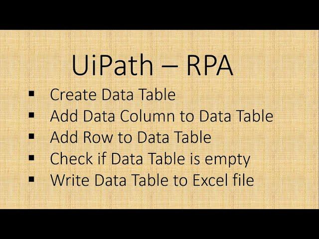Create Data Table || Add Data Column || Add Data Row