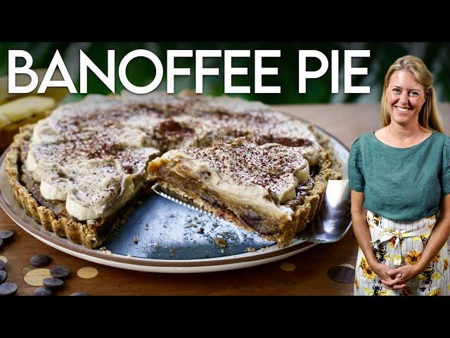 Plant-Based Chocolate Caramel Banana Banoffee Pie! Sooo Delicious!