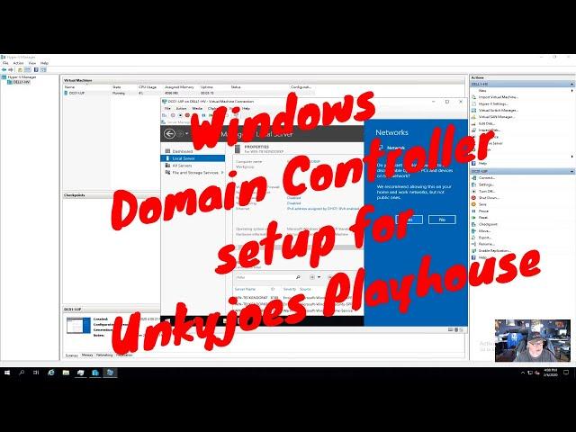 Windows Domain Controller setup for Unkyjoes Playhouse