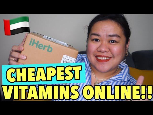 CHEAPEST VITAMINS ONLINE (iHERB UNBOXING & HAUL) || IRISH (DUBAI)