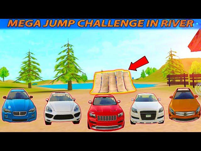 Extreme Suv Driving Simulator - Five cars River Jump Challenge - Driving With Kcd