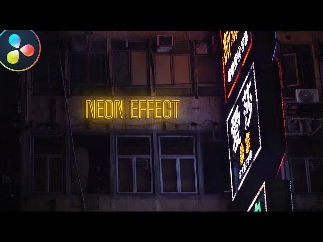 Dope NEON TEXT Effect in Davinci Resolve