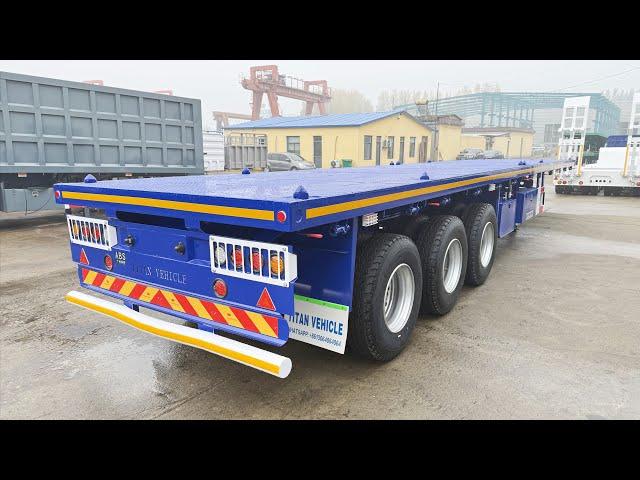 2025 New Upgraded Flatbed Semi Trailer - TITAN Vehicle