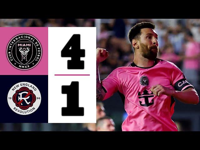 LIONEL MESSI CONTINUES TO MAKE HIS MARK | New England vs Inter Miami 1-4 | Highlights & Goals 2024