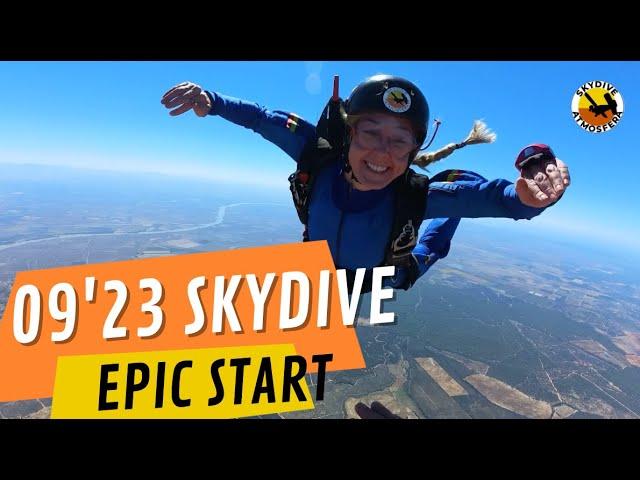 Get the action of Skydive Atmosfera's epic September skydiving season start!