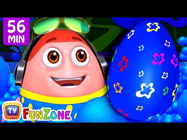 Learn Blue Color with Surprise Eggs Ball Pit Show + More Funzone Songs for Kids - ChuChu TV