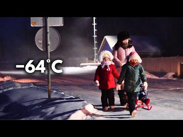 A Day in the Life of a Family in the Coldest Village on Earth (−64°C, −84°F) Yakutia, Siberia