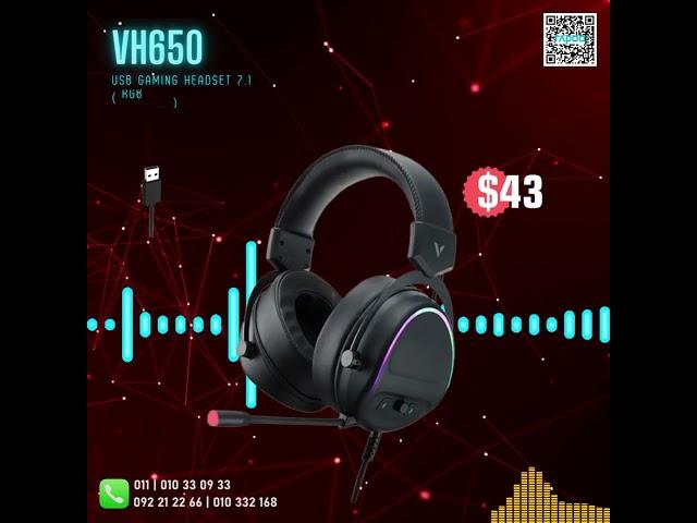 𝗥𝗮𝗽𝗼𝗼 𝗩𝗛𝟲𝟱𝟬 (7.1 Surround RGB Gaming Headset)