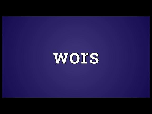 Wors Meaning | Wordogram