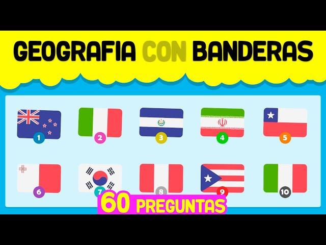 GEOGRAFÍA con BANDERAS ¿Aceptas el reto? Test/Trivial/Quiz | BAZUM