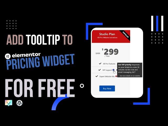 Add a Tooltip to Elementor's Pricing Widget for FREE