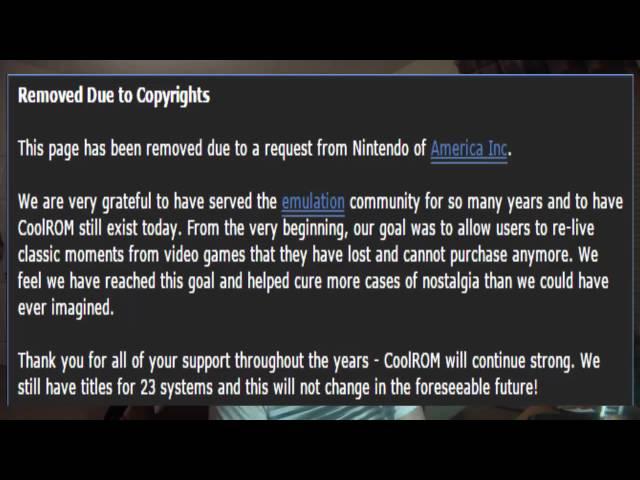 CoolRom vs. Nintendo