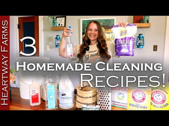 TOP 3 All Natural homemade cleaning products recipes! Laundry Detergent | Dishwasher Detergent