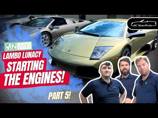 Starting @VINwiki 's Broken V12 Lamborghini's After MAJOR Service!