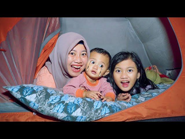 CAMPING MALAM SAMPAI TIDUR DI TENDA  AZAM NANGIS REWEL