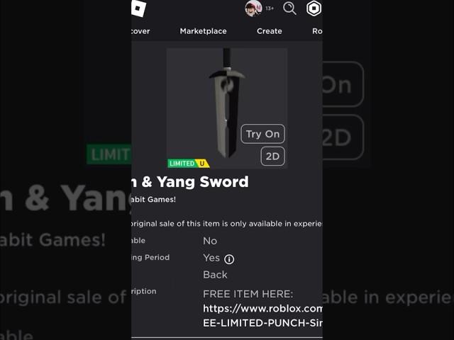 ( Limited UGC Item ) How to get Yin & Yang Sword ROBLOX ( 2023 ) DeanOfficial YT