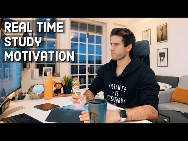 REAL TIME study with me (no music): 4 HOUR Productive Pomodoro Session | KharmaMedic