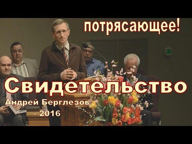 Свидетельство.  Андрей Берглезов 2016.