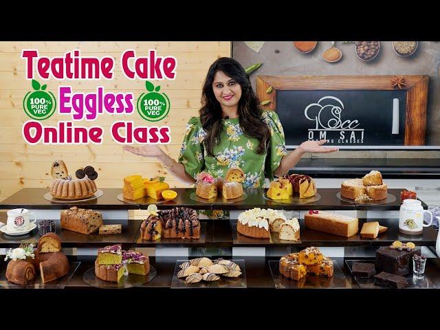 Teatime Cake Eggless For Online Class ️️ 8551 8551 04 | ️8551 8551 03 By Om Sai Cooking Class