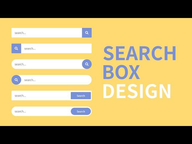 Search  Box Designs in HTML and CSS || Simple Search Bar