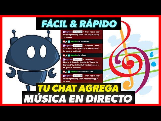 Cómo poner MÚSICA en TWITCH 2022 **Song Request & Nightbot**