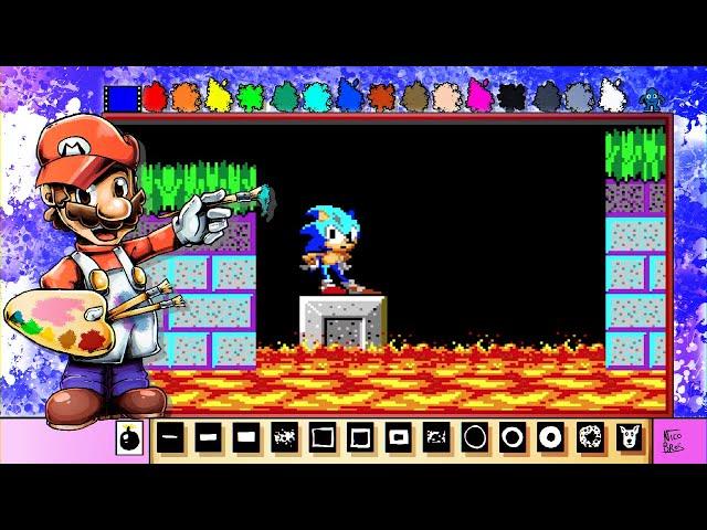 Mario Paint Creations | Sonic the Hedgehog Pixel Art