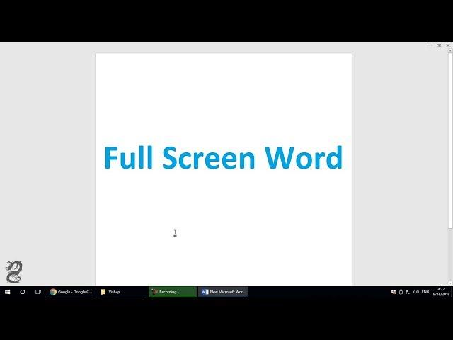 Full Screen Word Document