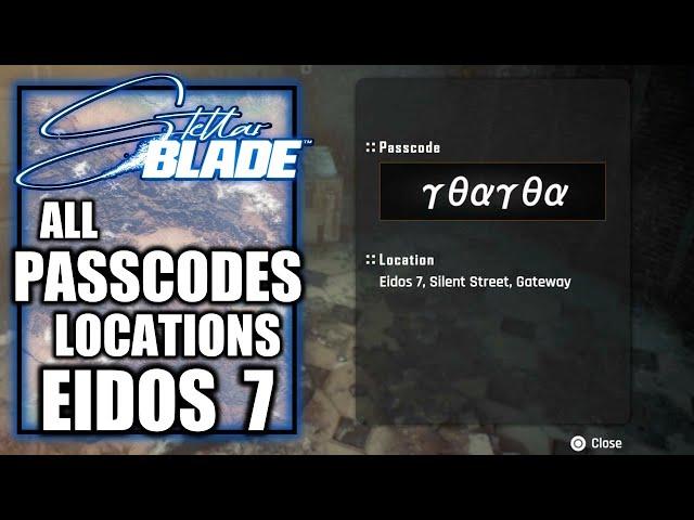 Stellar Blade - All Passcode Locations Eidos 7