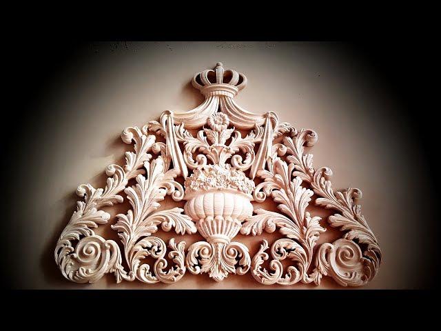 Large carved Crown with CNC. Огромная резная корона на ЧПУ