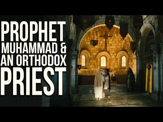 How did Prophet MUHAMMAD (ﷺ) meet the Christian priest in Syria?