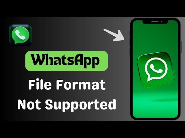 How To Fix WhatsApp The File Format Is Not Supported