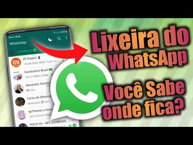 Você sabe onde fica a LIXEIRA DO WhatsApp ?