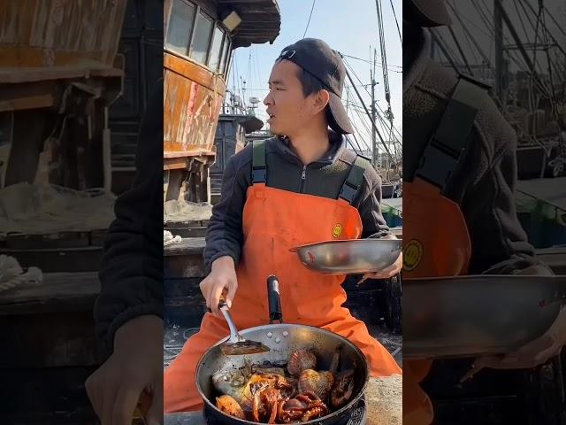 Funny Fisherman eating Seafood Part#2