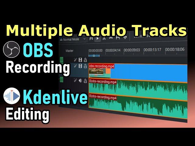 How to Record multiple Audio Tracks - OBS/Kdenlive Tutorial