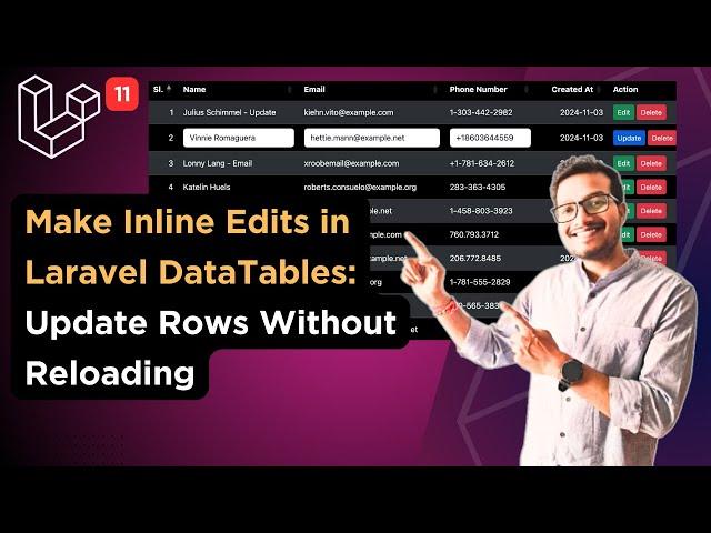 Make Inline Edits in Laravel DataTables: Update Rows Without Reloading | Yajra DataTables