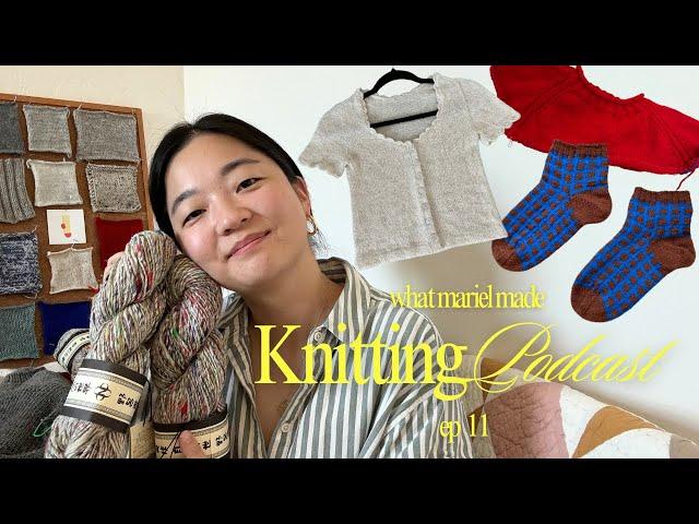 Knitting Podcast Ep. 11: Finished Amoretta Blouse, Grid Socks, a Semi-self drafted Sweater, and more