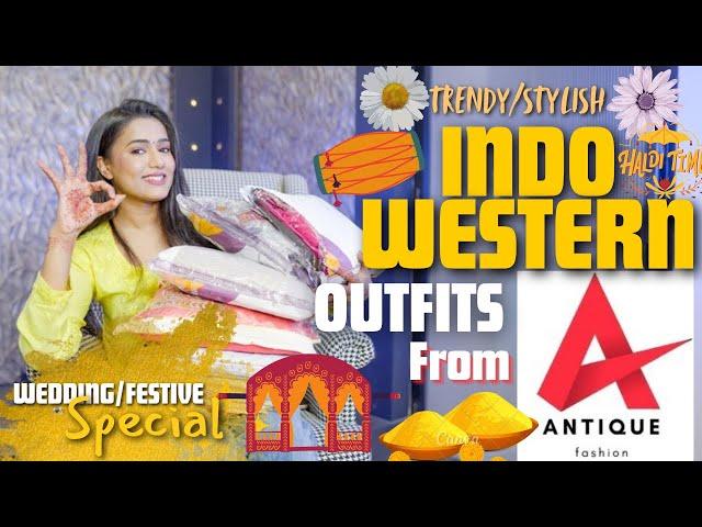 All new *INDO WESTERN* outfits for shadi season from ANTIQUE FASHION-Latest collection | gimaashi