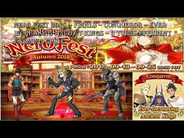 (F2P) Nero Fest 2018  – Finals – Conqueror – 3 turns efficient farming guide